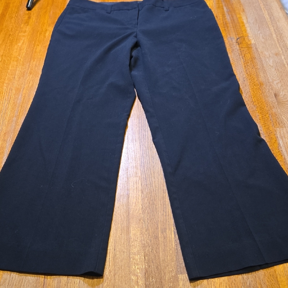 A. Byer‎ Women 11 Solid Black Berkeley Flare Stretch Slack Dress Pants